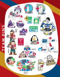 Red Deer Games Team Pins